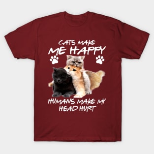 Cats Make Me Happy T-Shirt